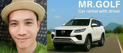 Rent a car with a driver with Mr. Golf